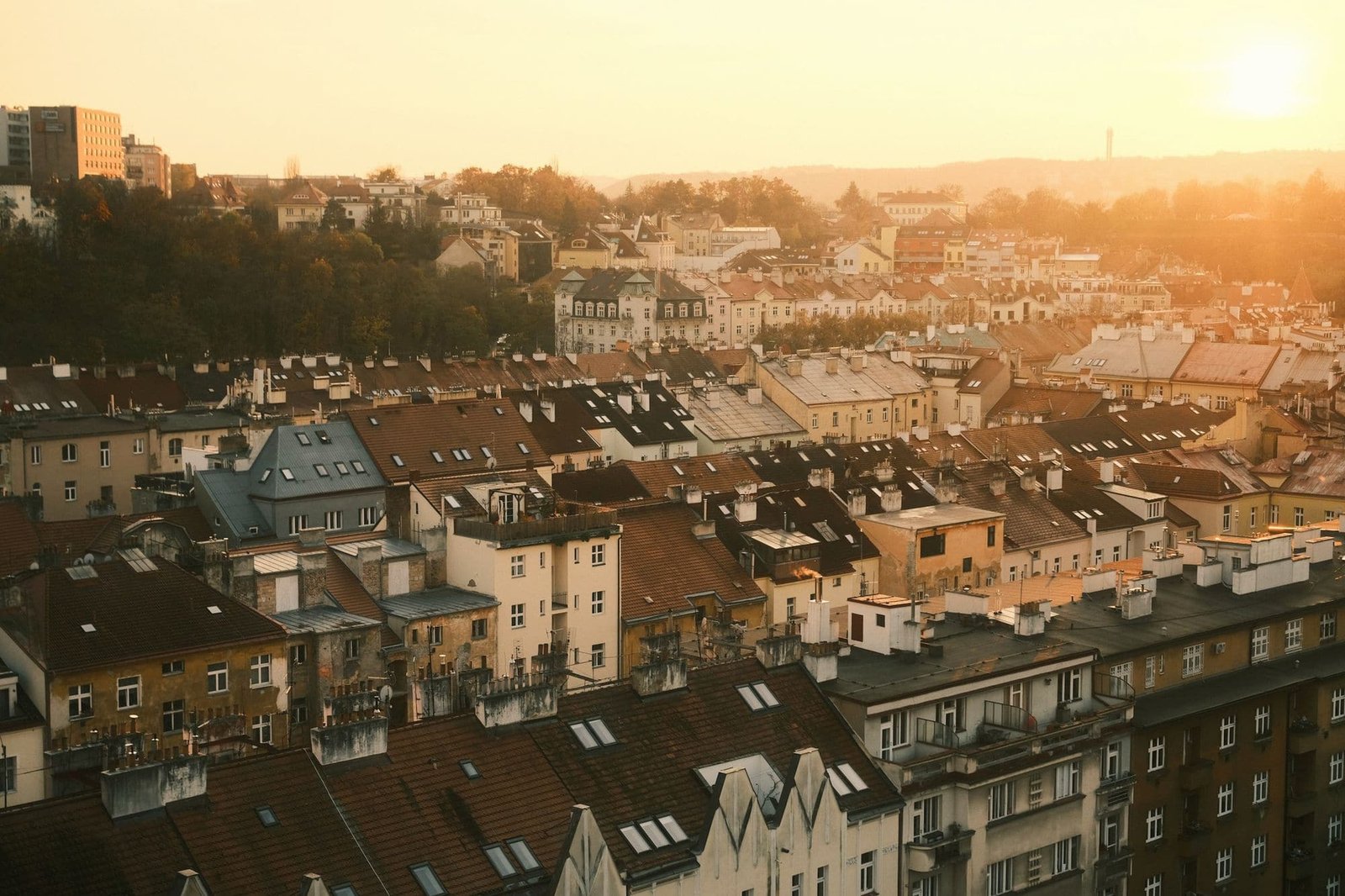Rooftops of a European city